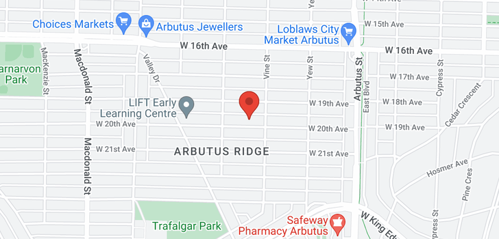 map of 2333 W 20TH AVENUE